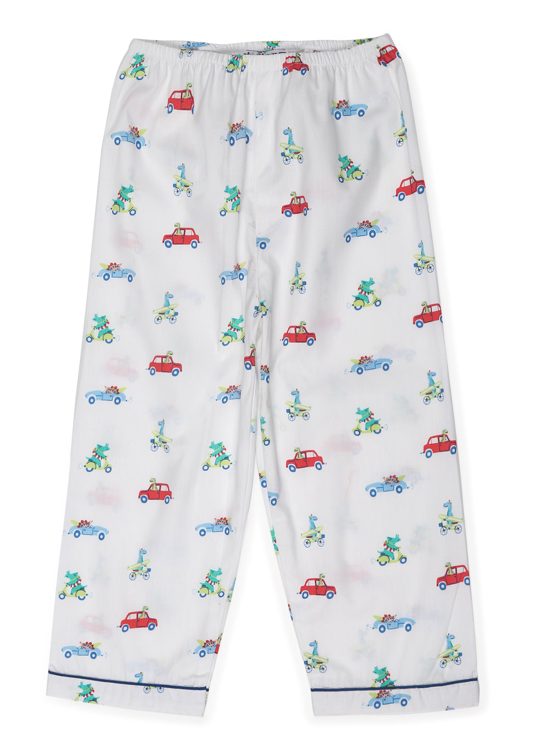 Dino on Wheels Print Long Sleeve Kid's Night Suit - Shopbloom